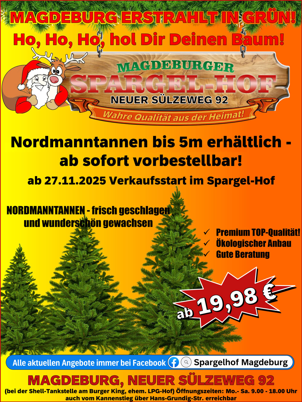 Hol dir deinen Weihnachtsbaum - Spargelhof Magdeburg