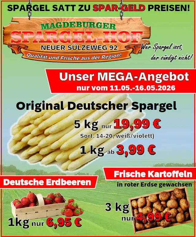 Anzeige Spargel